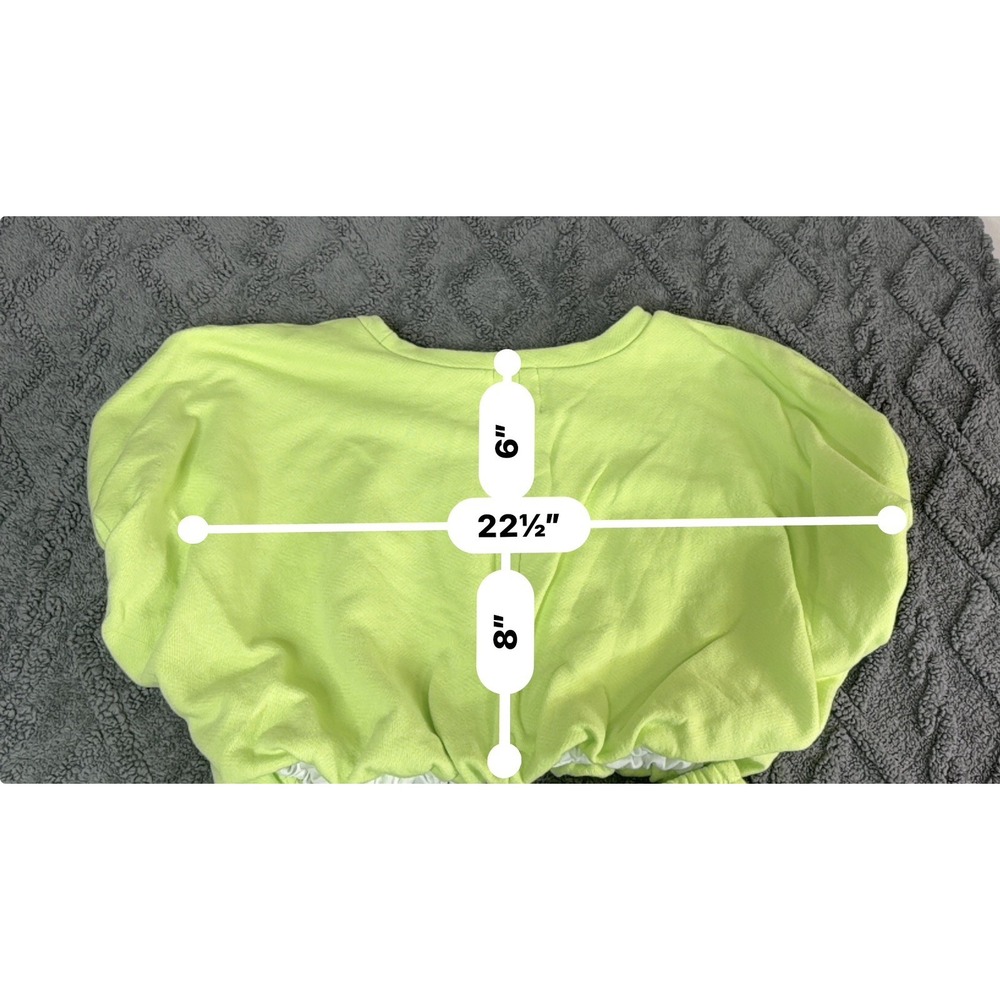 Bucketlist Bubble Sleeve Scuba Short Set Green - Picture 7 of 7